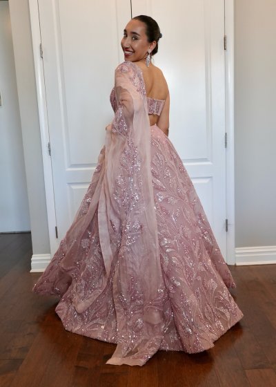 Baby Pink Corset Lehenga