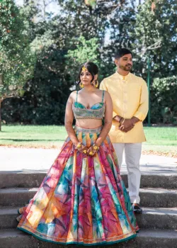 Colorful Brocade Lehenga 