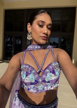 Purple Indowestern Set - hover