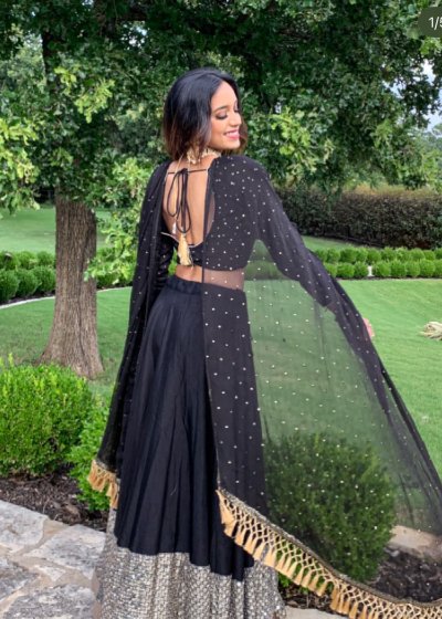 Adria Timeless Black Lengha Choli