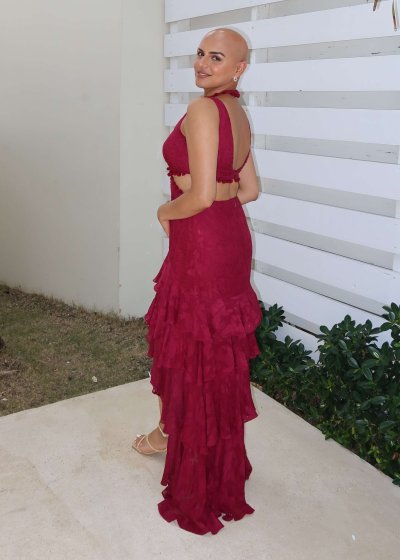 Berry Ruffled Dress