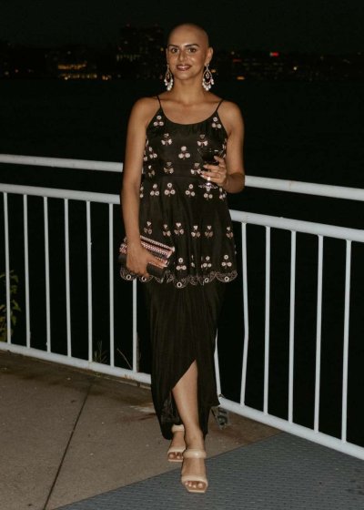 Black Embroidered Skirt Set