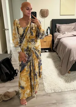 Tie-Dye Pre-Draped Sari