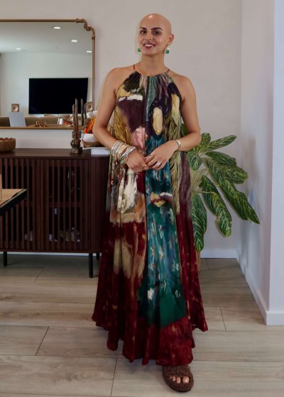 Colorful Halter Dress