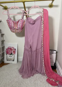 Purple Gharara Set - hover