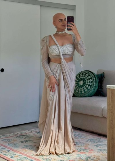 Starlit Whisper Sari