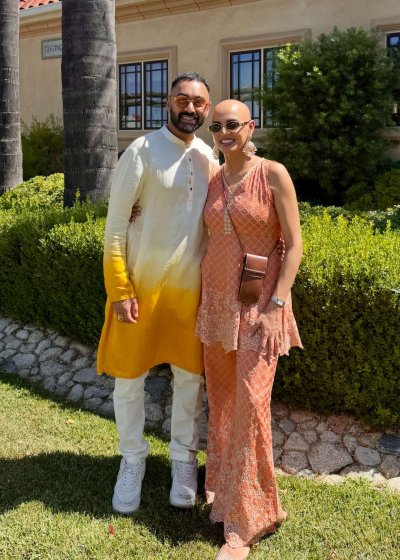 White to Orange Ombre Kurta Set