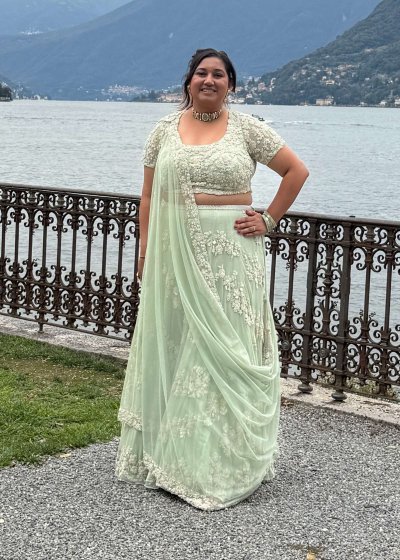 Mint and Pearl Lehenga