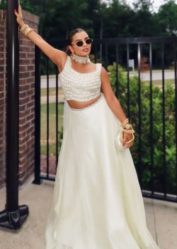 Alya Off-White Lehenga