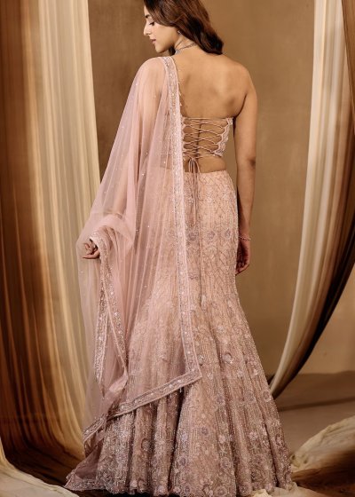 Baby Pink Mermaid Lehenga Set