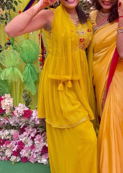 Yellow Gharara Set