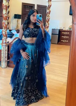 Blue Ombre Lehenga - hover