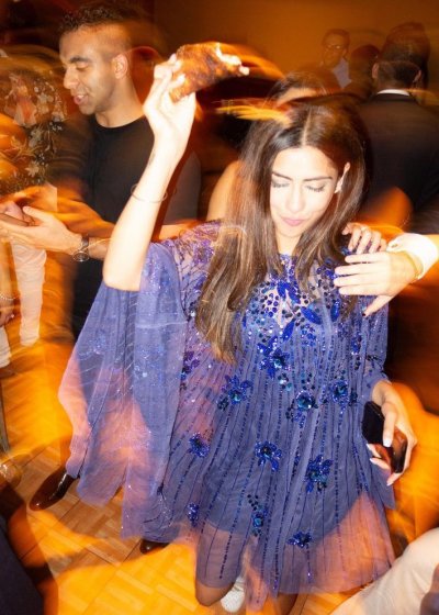 Sheer Blue Embroidered Dress