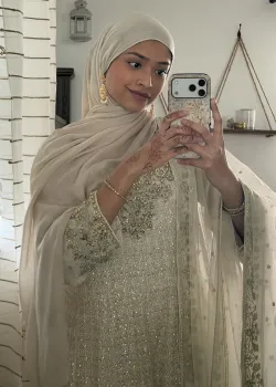 Maxi Embellished White Anarkali