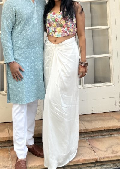 Corset Dhoti Skirt Set