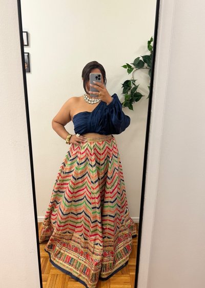 Multicolored Lehenga Set