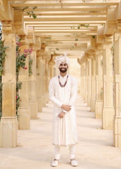 Ivory Sherwani Set