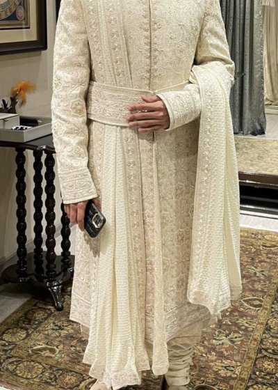 Ivory Sherwani Set
