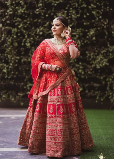 Red Bridal Lehenga