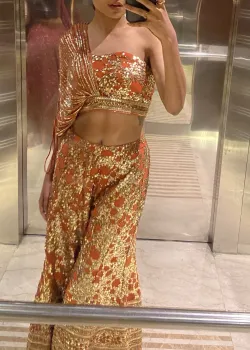 Burnt Orange Sharara - hover