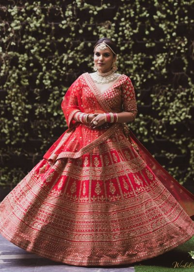 Red Bridal Lehenga