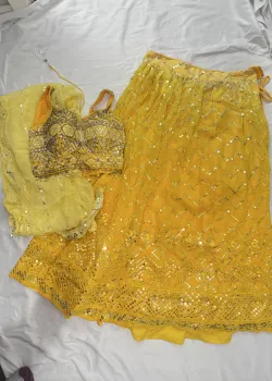 Yellow Ombré Lehenga - hover