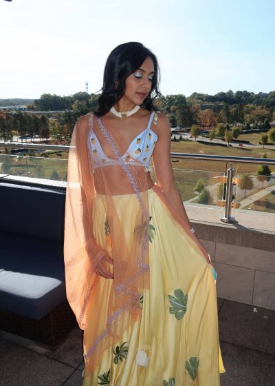 Tropical Embroidered Lehenga