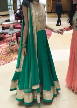 Emerald Green Anarkali Set