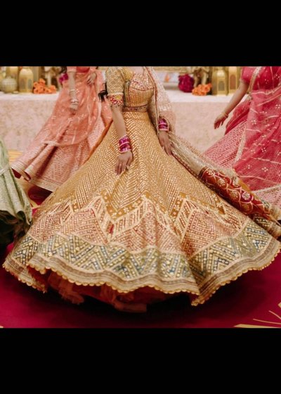 Multicolor Embroidered Lehenga