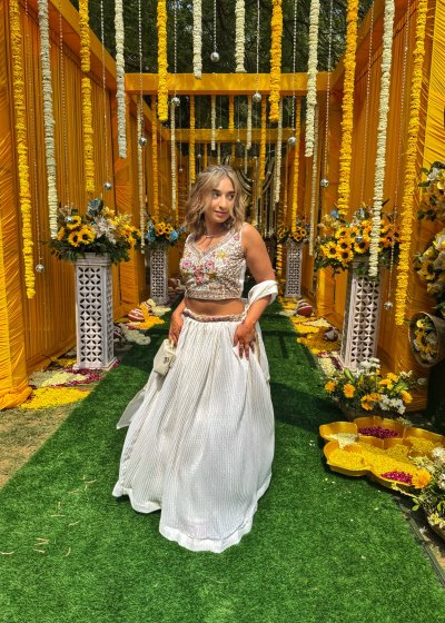 Ivory Embroidered Lehenga