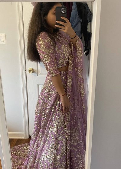 Lavender Gold Lehenga
