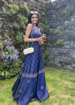 Navy Blue Anarkali Gown