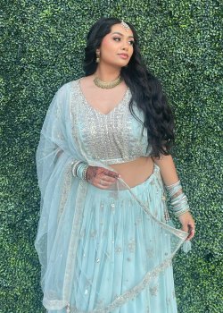 Light Teal Lehenga
