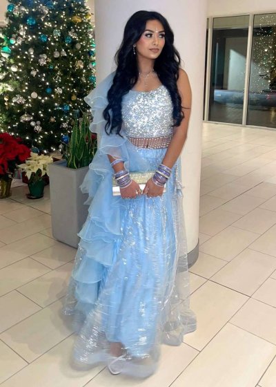 Icy Blue Lehenga