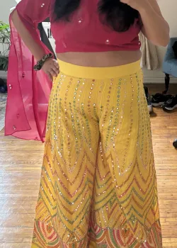Modern Hot Pink Yellow Co-Ord Set - hover