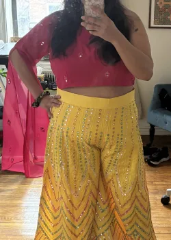 Modern Hot Pink Yellow Co-Ord Set