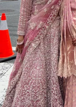 Pink Embroidered Lehenga