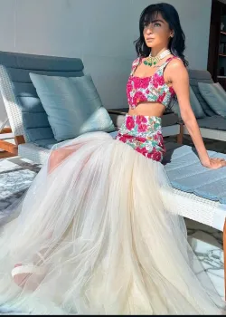 Floral Fishtail Lehenga  - hover