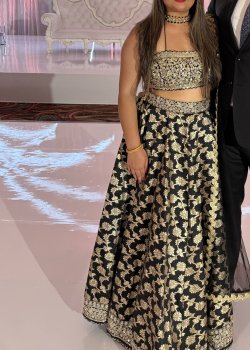 Black Embroidered Lehenga