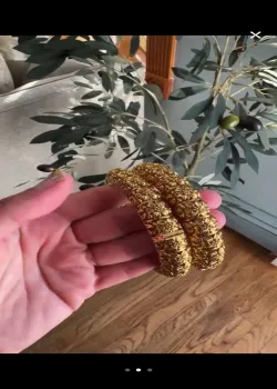 Gold Bangles - hover