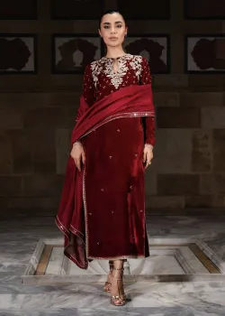 Maroon Velvet Salwar Set