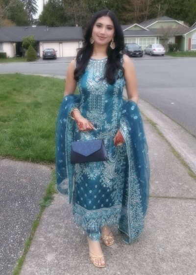 Teal Embroidered Kurta Set