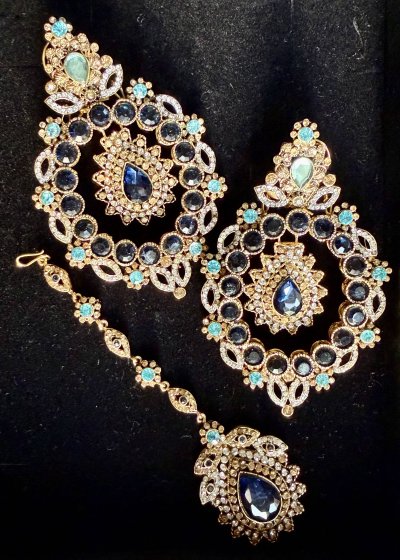 Blue and Turquoise Earring Set