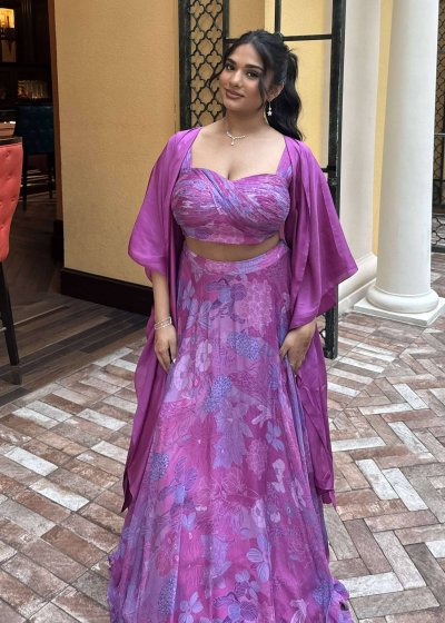 Purple Lehenga with Jacket