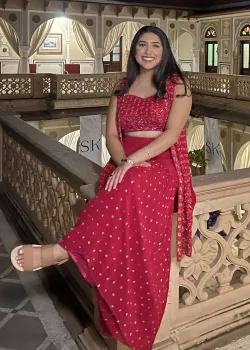 Magenta Skirt Set