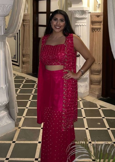Magenta Skirt Set