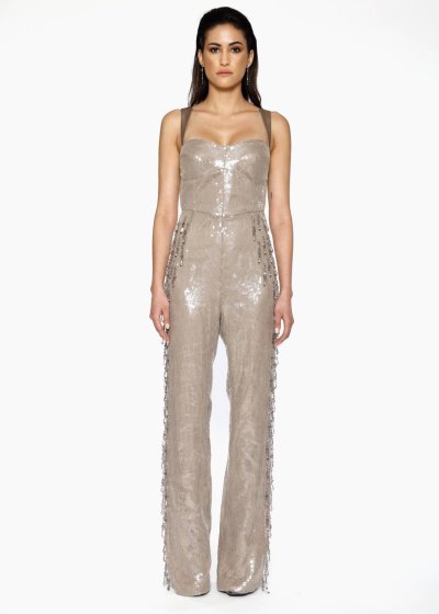Teardrop Crystal Jumpsuit & Gloves