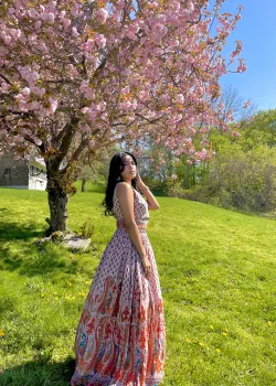 Pink Printed Lehenga Set - hover