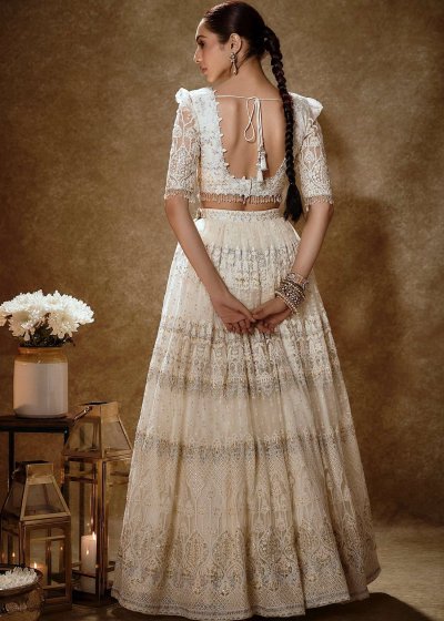 Ivory Embroidered Lehenga