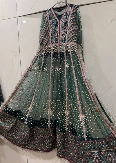 Emerald Green Floral Lehenga